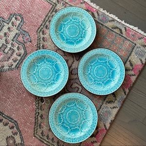 S/4 Turquoise Plates